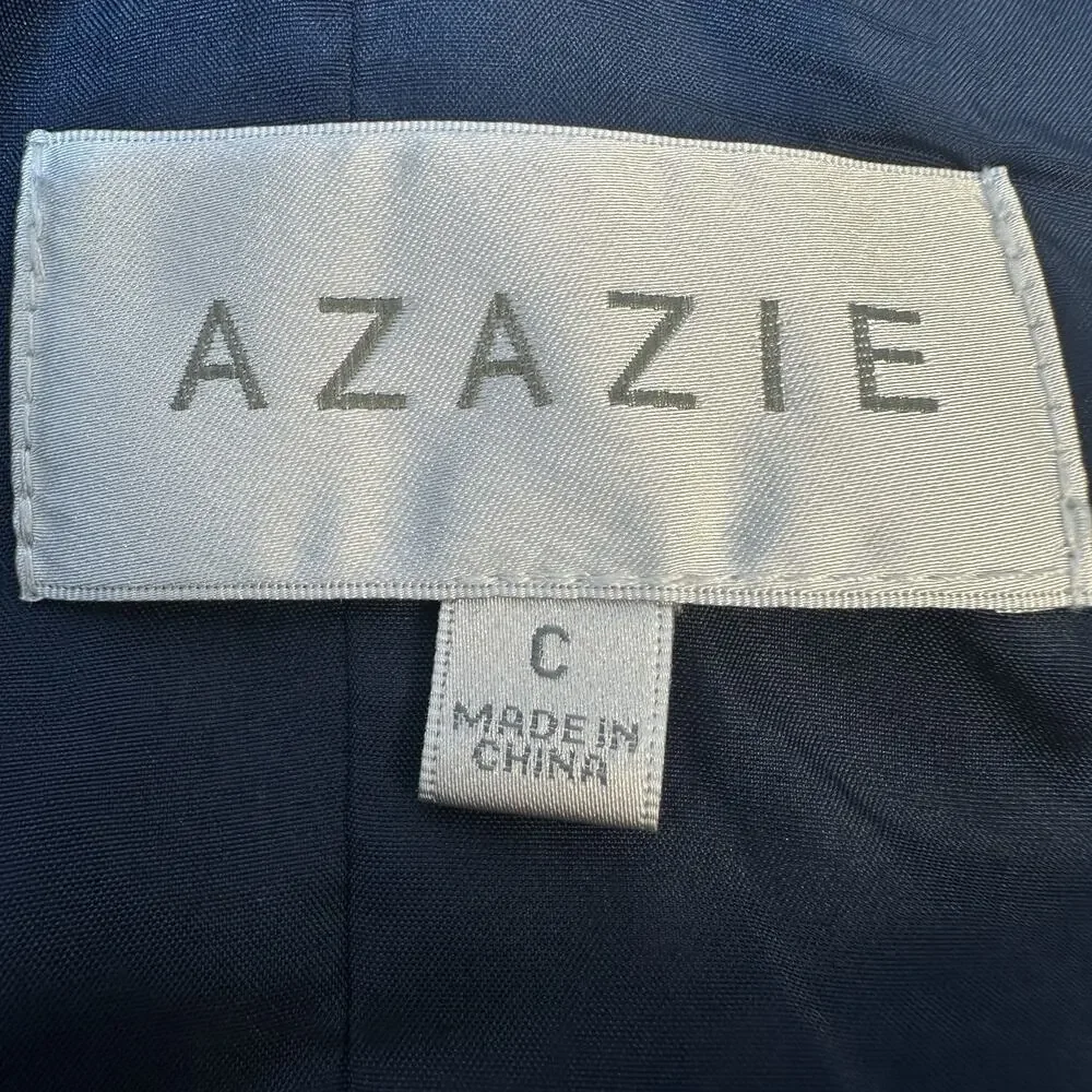 Azazie Jiya Bridesmaid Dress Dark Navy‎ size C (small)